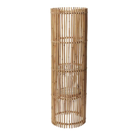 Brio Wood Woven Lantern Shade/Plant Stand By Accent Decor- 2 Sizes