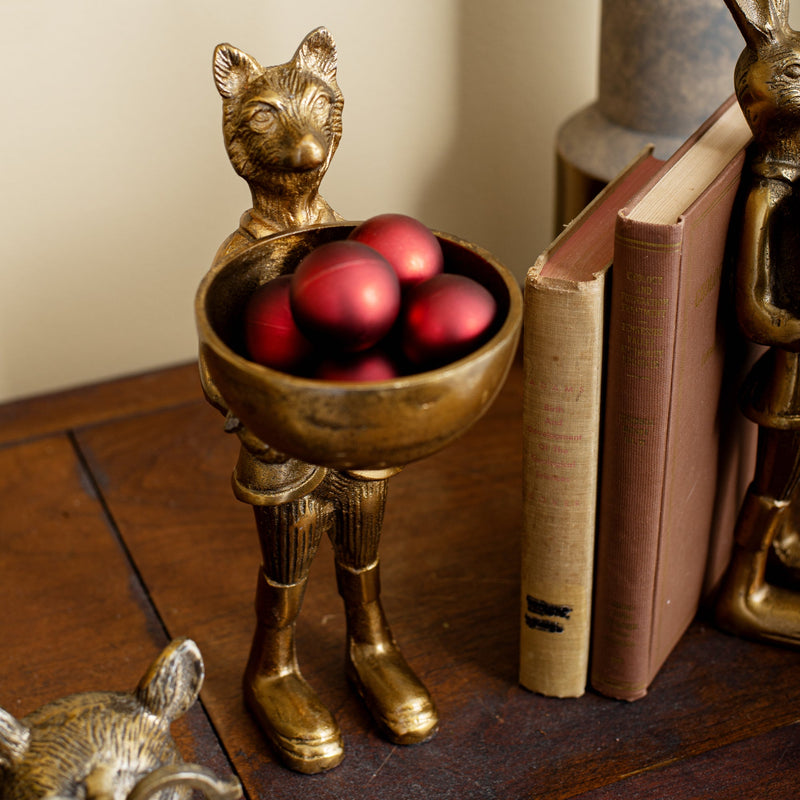 Eric + Eloise Bronzed Aluminum Serving Dish Standing Bookends Collection