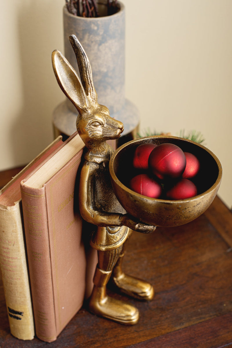 Eric + Eloise Bronzed Aluminum Serving Dish Standing Bookends Collection