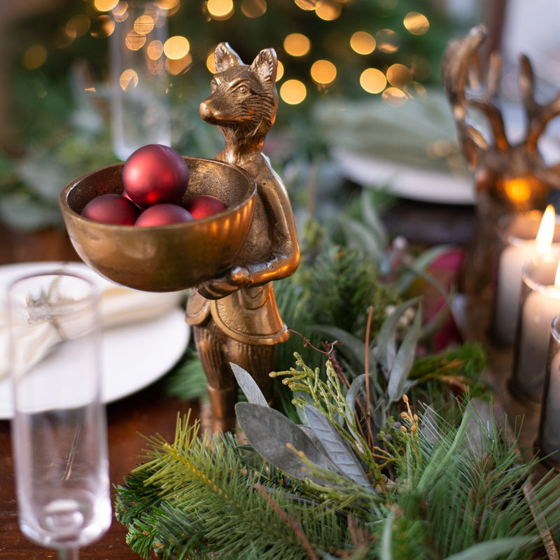 Eric + Eloise Bronzed Aluminum Serving Dish Standing Bookends Collection