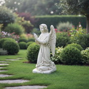 Praying Winged Angel Outdoor Statue (39 - Inch) Side View