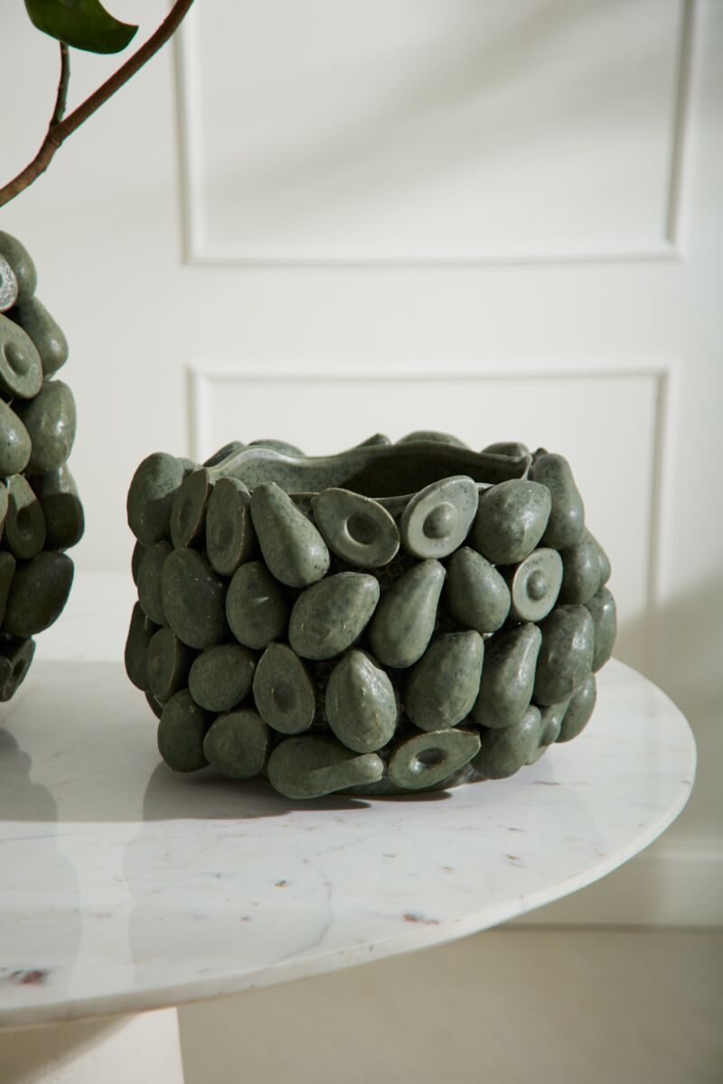 Layered Avocado Vase