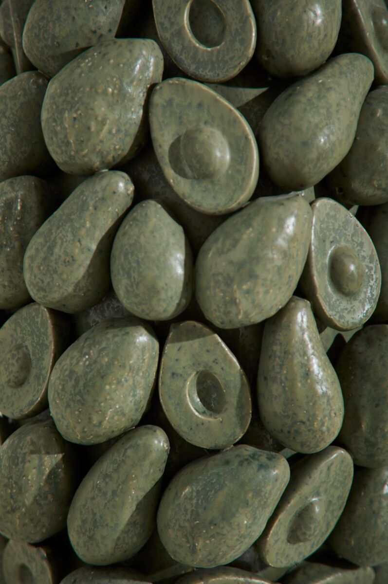 Layered Avocado Vase