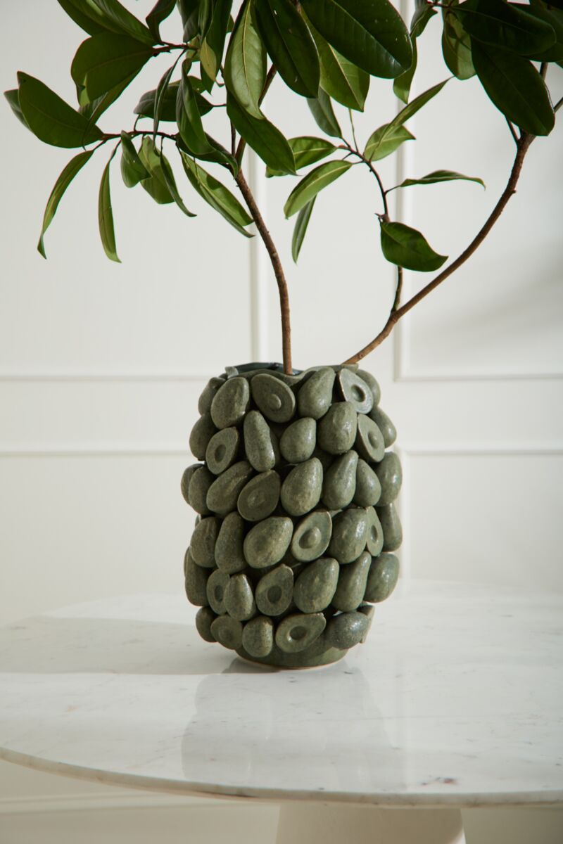 Layered Avocado Vase