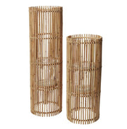 Brio Wood Woven Lantern Shade/Plant Stand By Accent Decor- 2 Sizes | Lanterns | Modishstore - 4