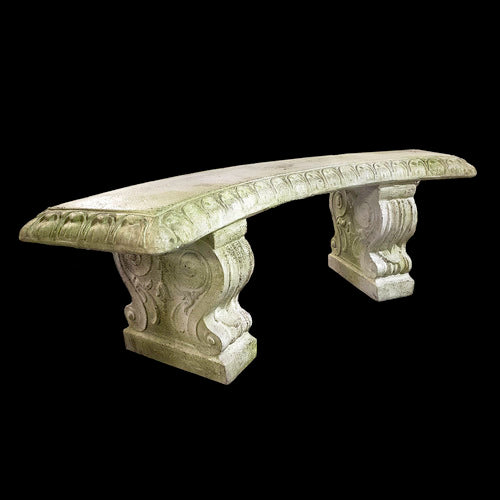 Curved Garden Bench (18 - Inch) Side View