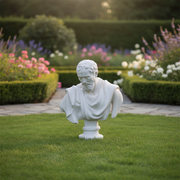 Michelangelo Bust Display Decor (32 - Inch) Side Angle