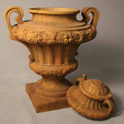 Embellished Urn Outdoor (31 - Inch) Side Angle