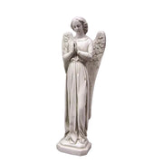 Praying angel statue with detailed wings and flowing robes, featuring classical old world European and Renaissance-inspired design.