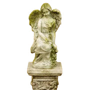 Floral Garden Angel Outdoor Statue (15 - Inch)