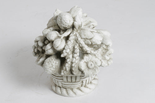 Fruit In Weaved Basket  14 Outdoor/Indoor Statue