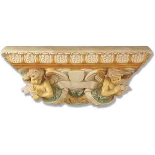 King Size Cherub Shelf 43W Outdoor/Indoor Statue