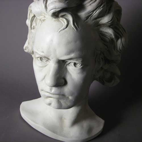Ludwig Van Beethoven Life Mask Bust Display Decor (17-Inch)