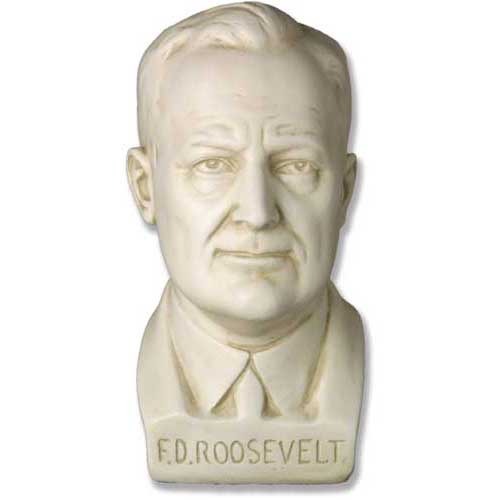 Franklin D Roosevelt Bust Display Decor (9 - Inch)