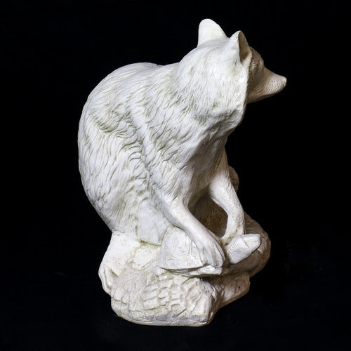 Raccoon Garden Statue (13 - Inch) Different Angle