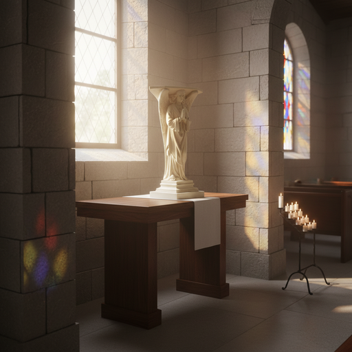 Pair Of Classical Angel Pedestals Outdoor Statue (38 - Inch) Side Angle