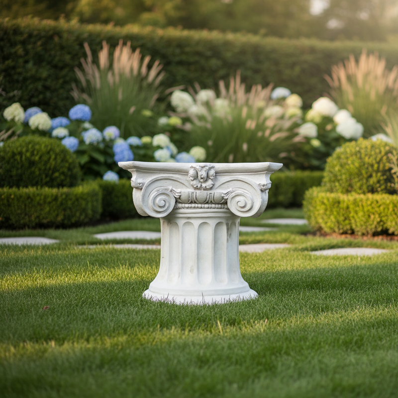 Ionic Table Base Outdoor Statue (28-Inch)