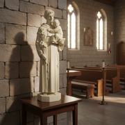 Saint Anthony Wall Hanging Statue (32 - Inch) Side Angle