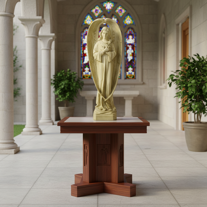 Sympathy Winged Angel Garden Statue (27-Inch)