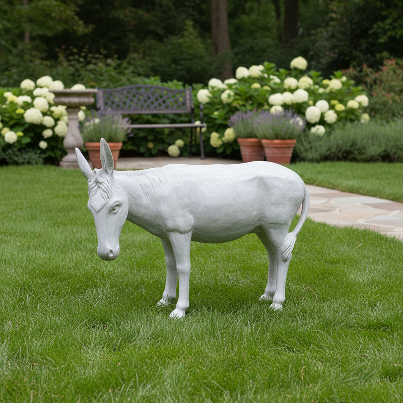 Donkey Mule Garden Statue (40 - Inch) Side Angle