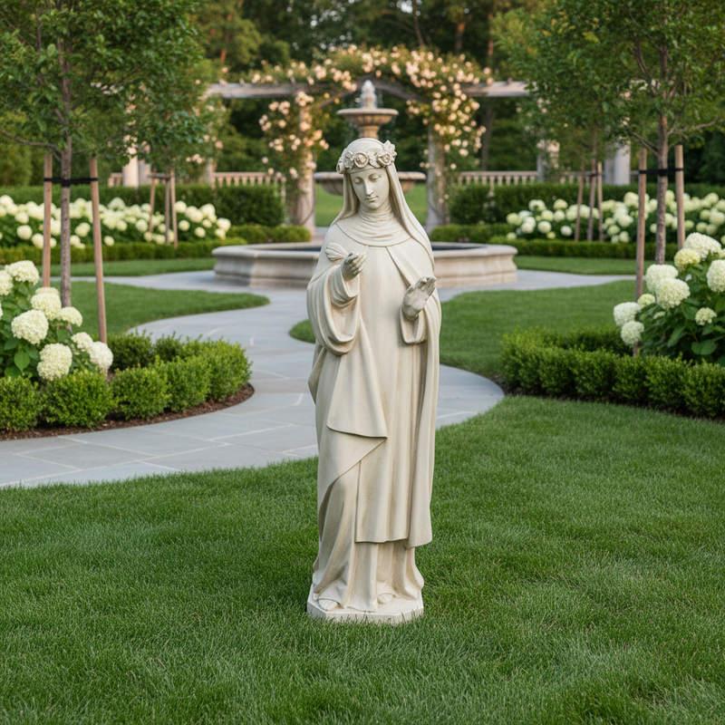 Saint Rose Religious Statue (54 - Inch) Side Angle