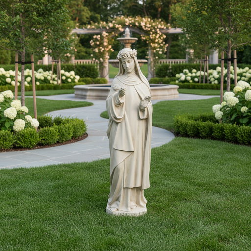 Saint Rose Religious Statue (54 - Inch) Side Angle