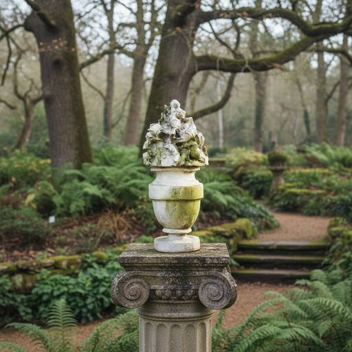 French Garden Bouquet Outdoor Statue (18 - Inch) Side Angle