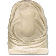 Classical draped figure sculpture with intricate folds, old world European style, evoking Renaissance and Baroque artistry.