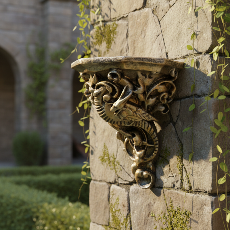 Gargoyle Outdoor Bracket (9 - Inch) Side Angle