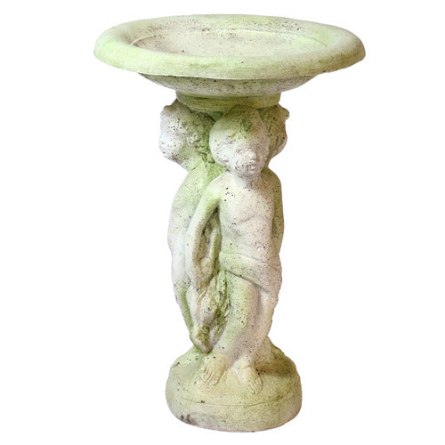 Three Cherubs Garden Fountain with Bowl (29 - Inch)