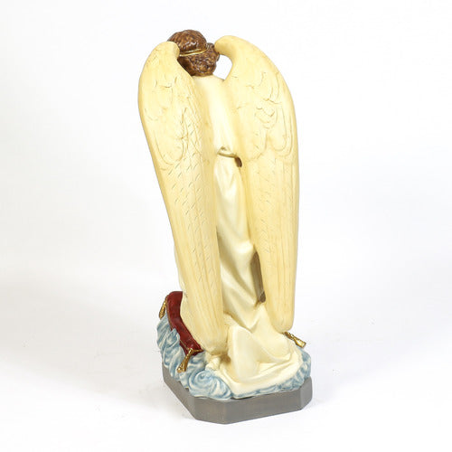 Kneeling Sorrowful Angel Outdoor Statue (27 - Inch) Side Angle View