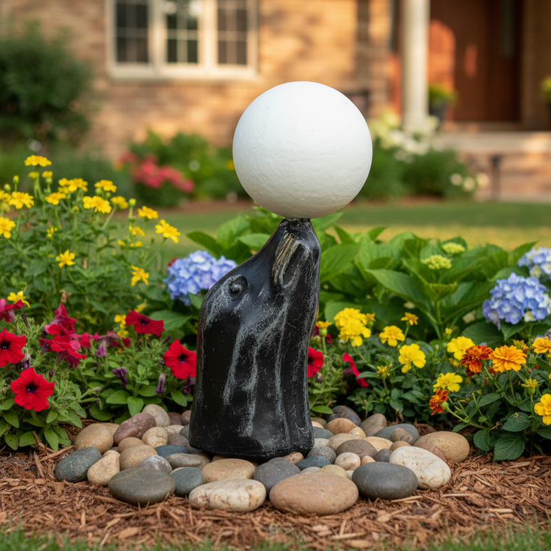 Seal Garden Statue (21-Inch)