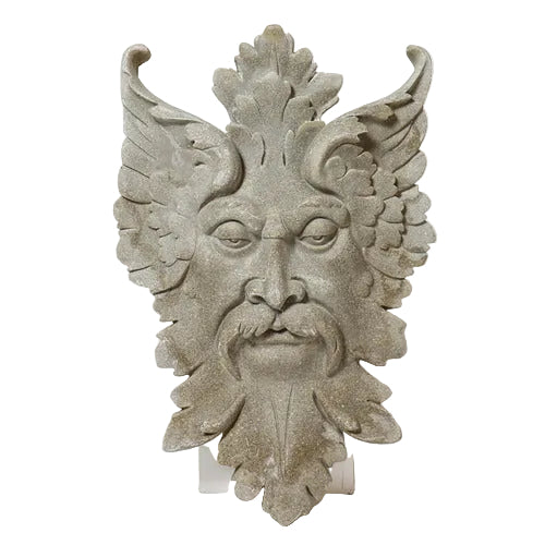 Long thin Stare Mask 12""h Outdoor/Indoor Statue