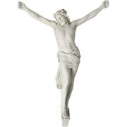 Crucifix statue featuring a classical, old world European design with ornate, Renaissance-inspired detailing and expressive posture.