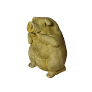 Pig Garden Statue (21 - Inch) Side Angle