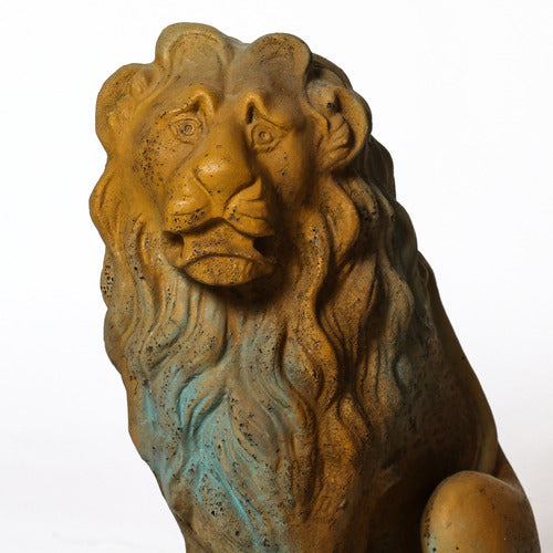 Sitting Lion Garden Statue (24 - Inch) Side View