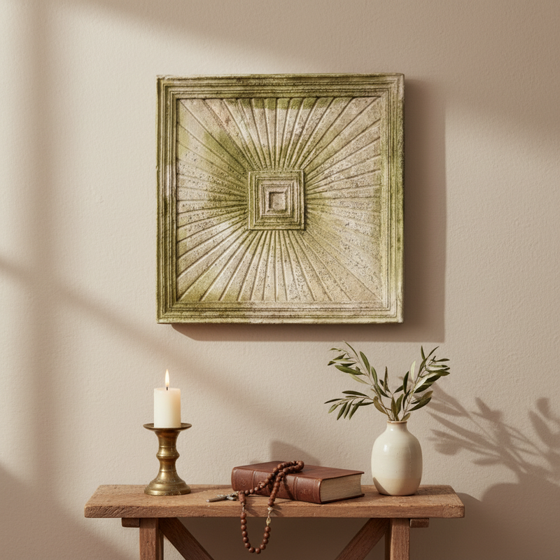 Square Frame Garden Plaque (25.0 - Inch) Side View