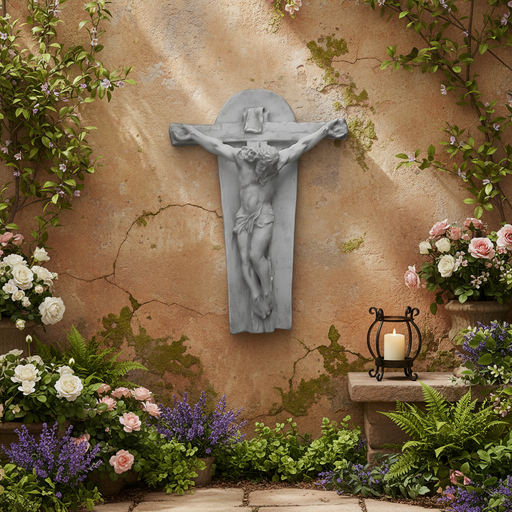 Jesus Crucifixion Religious Statue (35 - Inch) Side Angle