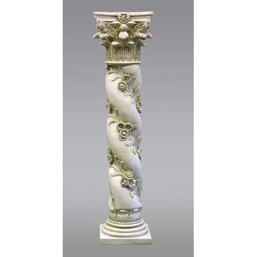Twisted Rose Pedestal Outdoor/Indoor Statue