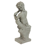 English Garden Pan Statue (31 - Inch) Side Angle