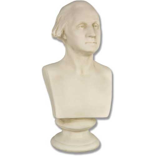 Classical bust sculpture with old world European style, featuring detailed facial features and an ornate pedestal base.