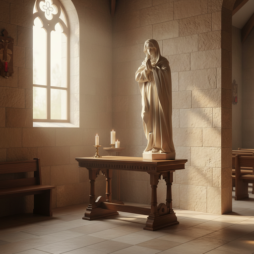 Mary at the Crucifixion Statue (41 - Inch) Side Angle