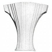 Fluted classical column capital with fan-shaped, ornate old world European design and subtle Renaissance detailing.