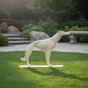 Russian Wolfhound Dog Garden Statue (38 - Inch) Side Angle