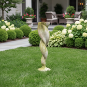 Spiral Column Outdoor Statue (43 - Inch) Side Angle