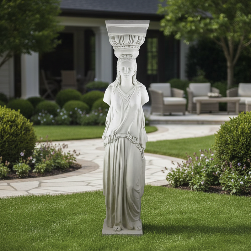 Athenian Caryatid Outdoor Statue (78-Inch)