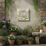 Chrysanthemum Garden Plaque (14.0 - Inch) Side Angle