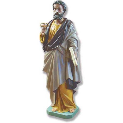 Saint Peter 63"" H Outdoor/Indoor Statue