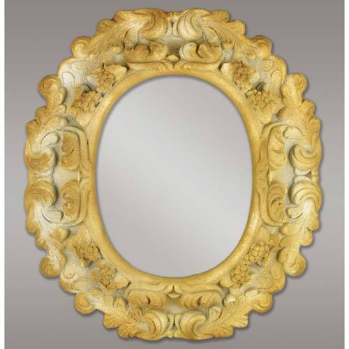 Carved Thick Mirror 41x37 Outdoor/Indoor Statue