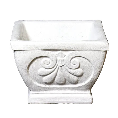 Fleur De Lis Pot-Square 10 H Outdoor/Indoor Statue